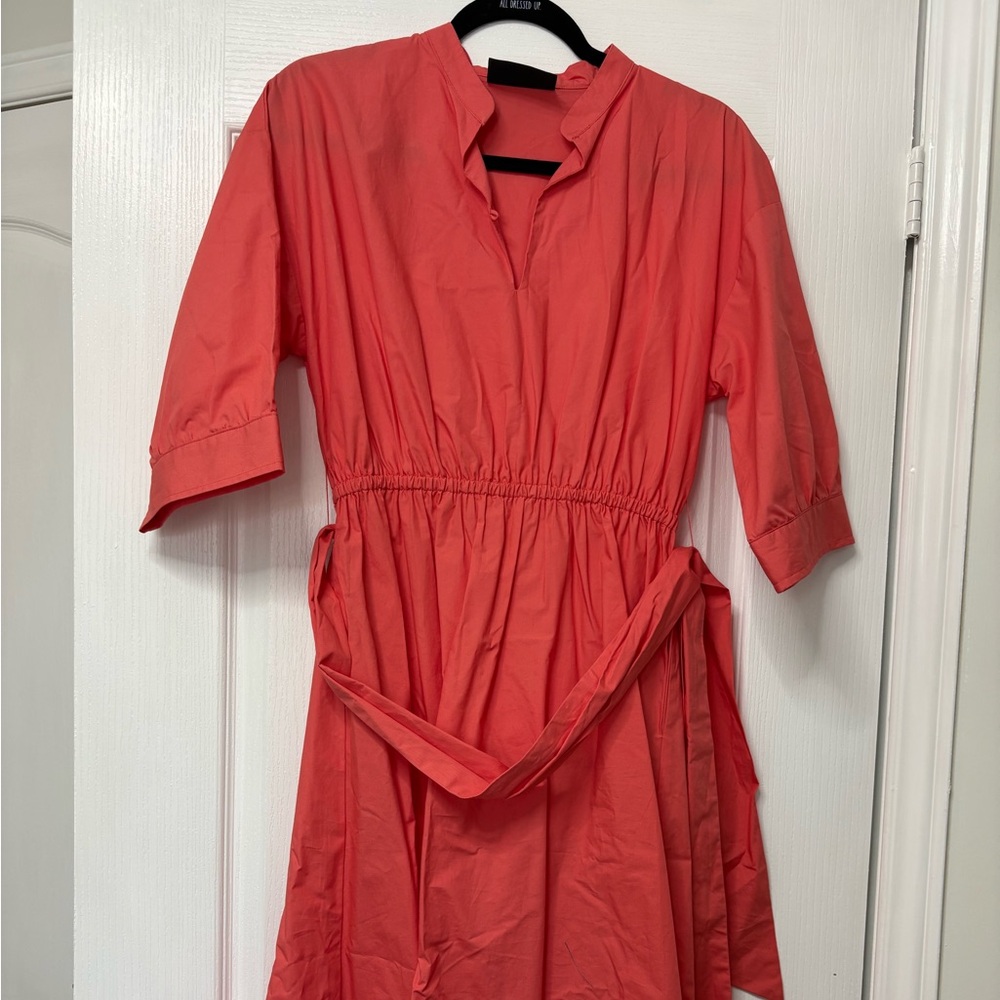 Les Copains Coral Midi Dress